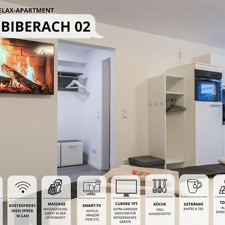 Relaxapartment 2 Massagesessel Smarttv Kueche บีเบอราค อันแดร์ ริสส์ ภายนอก รูปภาพ